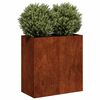 vidaXL Plantenbak roestig 80x40x80 cm weervast staal