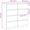 vidaXL Dressoir 100x35x99 cm bewerkt hout wit
