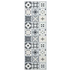 vidaXL Vloerkleedloper ORIZ 1150 gsm Grijs en zwart 100% polyestervilt