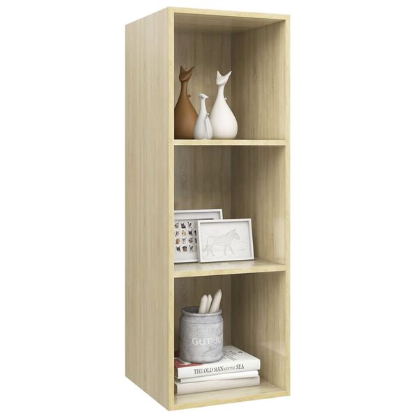 vidaXL Tv-wandmeubel 37x37x107 cm bewerkt hout sonoma eikenkleurig