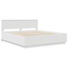 vidaXL Bedframe met LED-striplichten Wit 180 x 200 cm Bewerkt hout