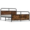vidaXL Bedframe zonder matras metaal gerookt eikenkleurig 150x200 cm