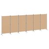 vidaXL 6-Panelen Kamerscherm Beige 520 x 180 cm Stof