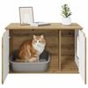 vidaXL Kattenhuis Ambachtelijk eiken 85 x 55 x 50,5 cm Bewerkt hout