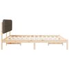 vidaXL Bedframe met Gevoerd Hoofdgedeelte Taupe 180 x 200 cm