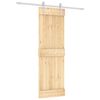 vidaXL Schuifdeur 70 x 210 cm Massief Grenenhout (Niet-Behandeld)