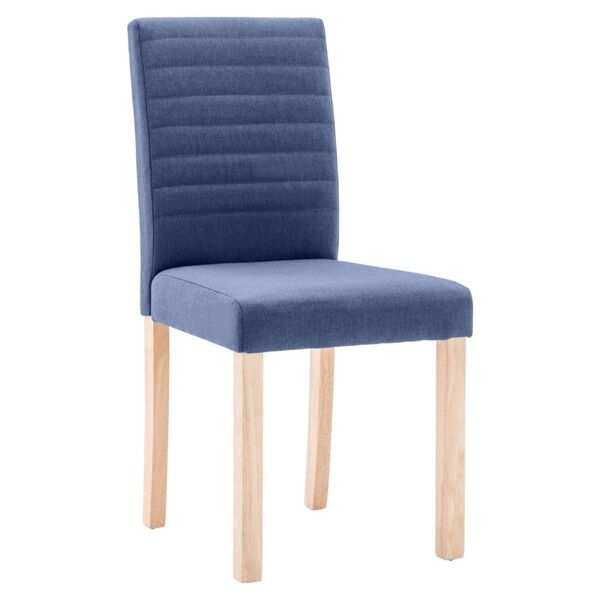 vidaXL Eetkamerstoelen 2 st stof blauw