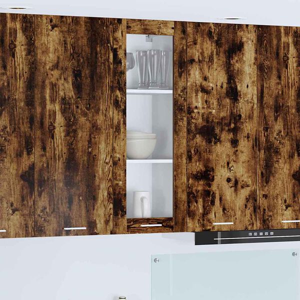 vidaXL Hangkast met opslag Gerookt eiken 40 x 31 x 100 cm Bewerkt hout