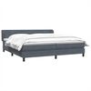 vidaXL Boxspring met matrassen fluweel donkergrijs 200x210 cm