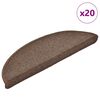 vidaXL Trapmatten 20 st 56x17x3 cm Koffiebruin Halfrond