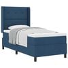 vidaXL Boxspringbed met kussen met hoofdeinde Blauw 190 x 90 cm Stof