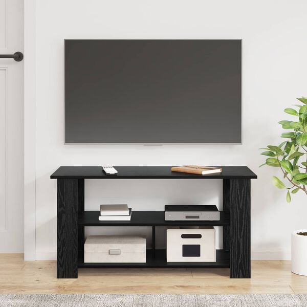 vidaXL TV-standaard Zwart Eiken 100 x 40 x 50 cm