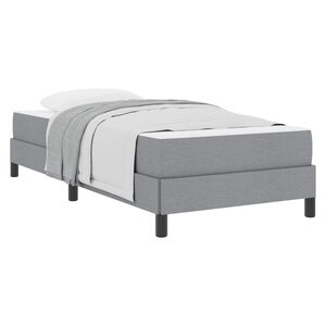 vidaXL Boxspringbed met matras Lichtgrijs 90 x 200 cm Stof