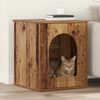 vidaXL Kattenhuis Oudhout 53 x 52 x 62 cm Bewerkt hout