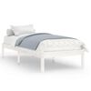 vidaXL Bedframe massief grenenhout wit 100x200 cm