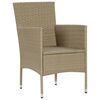 vidaXL Tuinstoelen 2 st poly rattan beige