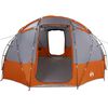 vidaXL Camping Tent Grijs en oranje 475 x 475 x 235 cm Polyester