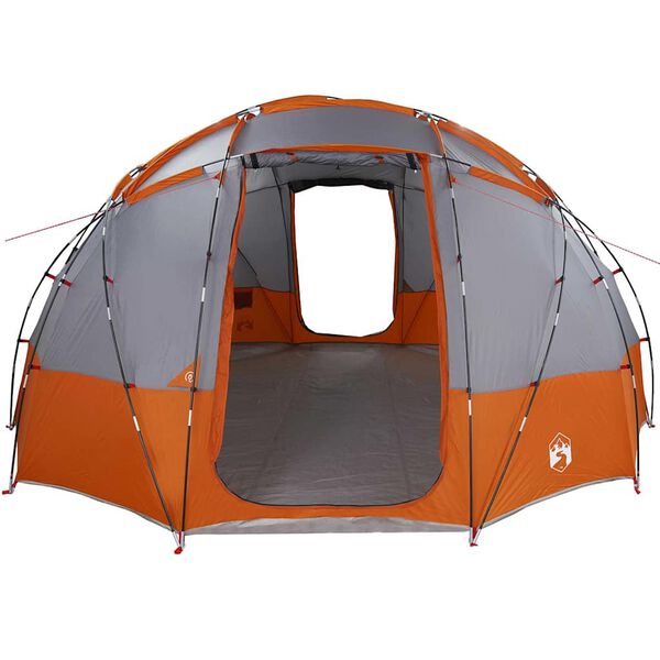vidaXL Camping Tent Grijs en oranje 475 x 475 x 235 cm Polyester