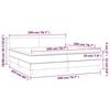 vidaXL Boxspring met matras en LED stof donkergrijs 200x200 cm