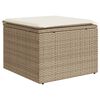 vidaXL 11-delige Tuinset met kussens poly rattan beige