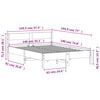 vidaXL Bed met matras massief grenenhout wasbruin 140x190 cm