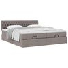 vidaXL Ottoman bed met matrassen 160x200cm stof taupe