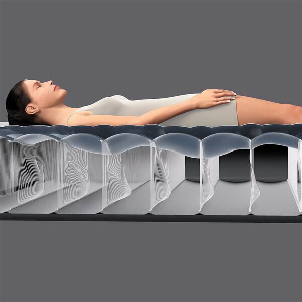 Intex Luchtbed PremAire Queen Size 152x203x46 cm wit en grijs