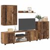 vidaXL Tv-meubelset Wandgemonteerd 4 pcs Oud Hout Bewerkt hout