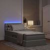 vidaXL Opbergbed met LED met matras Lichtgrijs 90 x 190 cm Stof