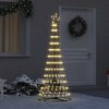 vidaXL LED Kerstboom met 230 LED met standaard Warmwit 184.5 cm Metaal