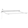 vidaXL Elektrisch Zonnescherm Frame met LED's Wit 3,5 x 2 m Aluminium