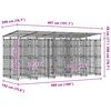 vidaXL Hondenkennel met dak 9,22 m&sup2; staal