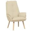 vidaXL Fauteuil Cr&egrave;me 69 x 74 x 93 cm Stof en multiplex