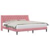 vidaXL Bedframe met hoofdeinde Roze 180 x 200 cm Fluweel