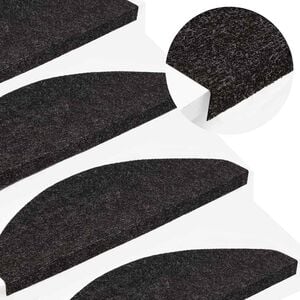 vidaXL Trapmatten zelfklevend 15 st 56x17x3 cm zwart