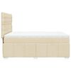 vidaXL Boxspring met matras stof cr&egrave;mekleurig 140x190 cm