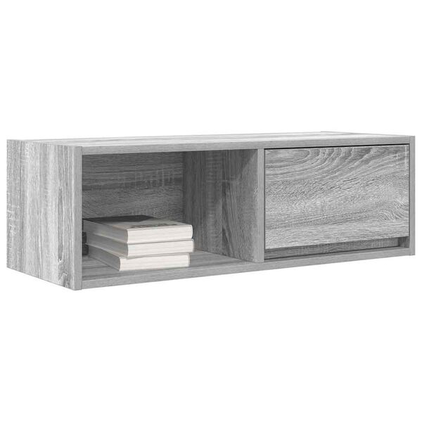 vidaXL Tv-meubel 80x31x25,5 cm bewerkt hout grijs sonoma eikenkleurig