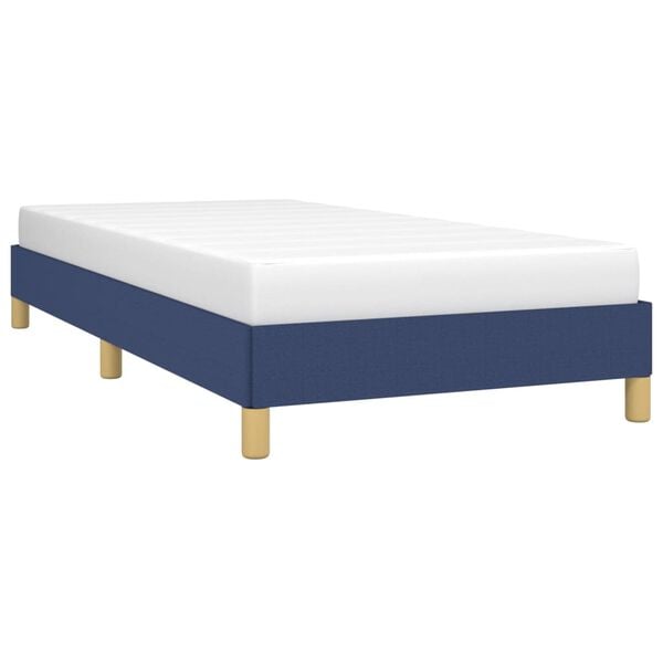 vidaXL Bedframe zonder matras 100x200 cm stof blauw