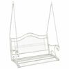 vidaXL Schommelbank Staal 115 x 61 x 63 cm Antiek wit