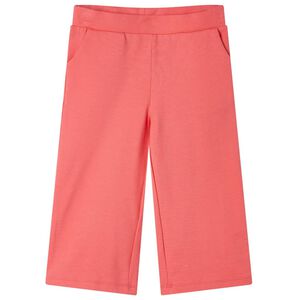 Kinderbroek met wijde pijpen 92 koraalkleurig