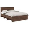 vidaXL Bedframe met hoofdeinde Bruin Eiken 140 x 200 cm Bewerkt hout