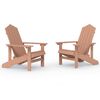 vidaXL Tuinstoelen 2 st Adirondack HDPE bruin