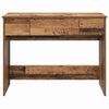 vidaXL Cosmetische Tafel met lade met opslag Oudhout 100 x 45 x 76 cm