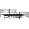 vidaXL Bedframe met hoofd- en voeteneinde metaal zwart 193x203 cm
