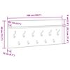 vidaXL Wandgemonteerde kapstok Oudhout 100 x 40 x 12 cm Bewerkt hout