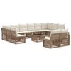vidaXL Tuinbankenset 13 st Beige poly rattan