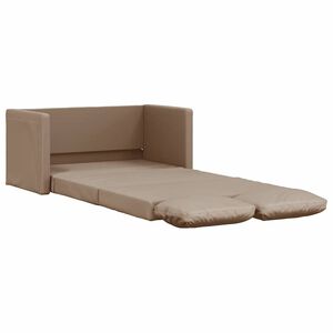 vidaXL Slaapbank vloermodel 2-in-1 112x174x55 cm kunstleer cappuccino
