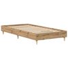 vidaXL Bedframe zonder matras 100x200 cm spaanplaat artisanaal eiken