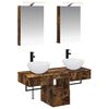 vidaXL Badkamerkastenset 5 pcs Gerookt eiken 40 x 10,5 x 60,5 cm