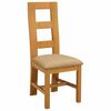 vidaXL Eetkamerstoel 2 st Massief Eikenhout Beige 45 x 51 x 105 cm